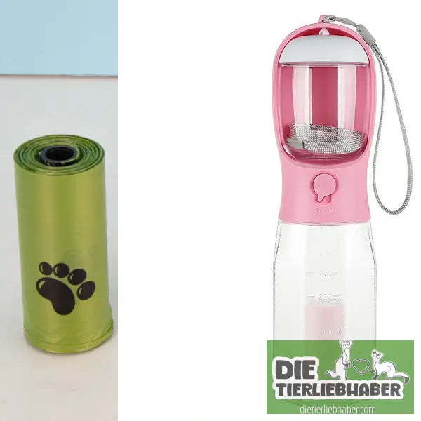 Tragbare Wasserflasche für Katzen und Hunde - Pink - Alles Rund ums Pferd