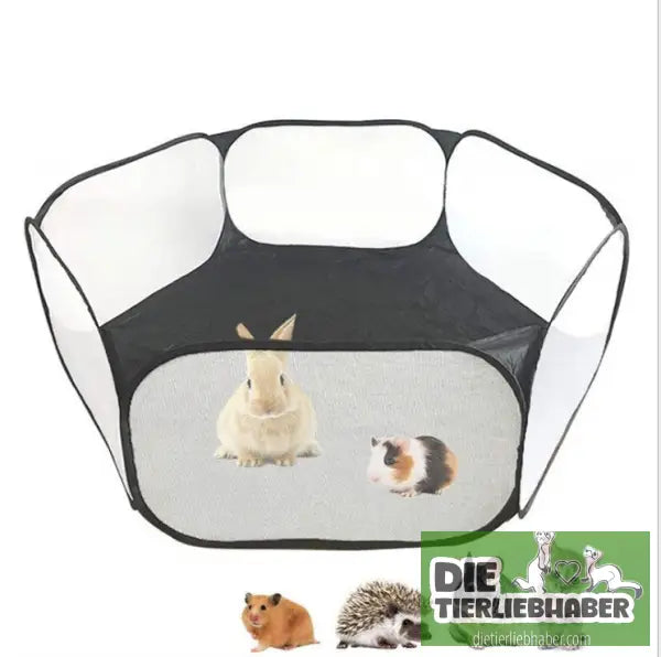 Tragbares faltbares Laufgehege für Kleintiere - Black / Opp bag - Haustier Zubehör