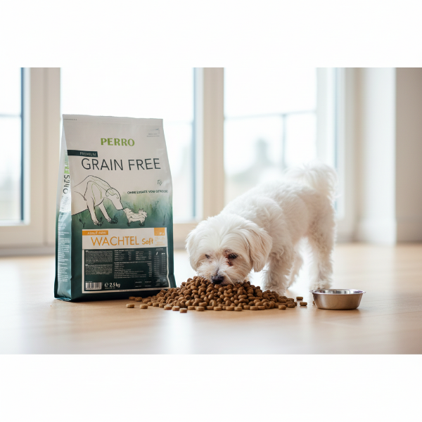 PERRO Grain Free Adult Mini Wachtel Soft - Trockenfutter für Hunde