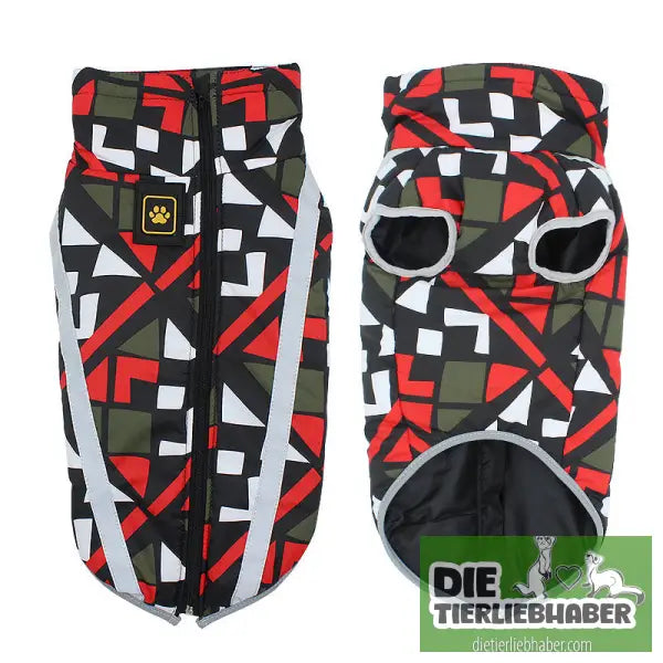 Warme Hundekleidung - Red checker / 2XL - Hunde und Katzenkleidung