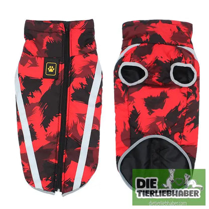 Warme Hundekleidung - Red Graffiti / 2XL - Hunde und Katzenkleidung