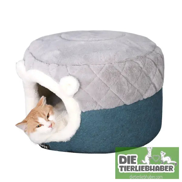 Warme Katzen- Hunde- und Kleintierhöhle - Flauschiger Liegeplatz für Hund Katzen F