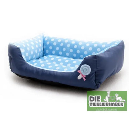 Warmes Hundebett - Blue / L - Flauschiger Liegeplatz für Hund Katzen F