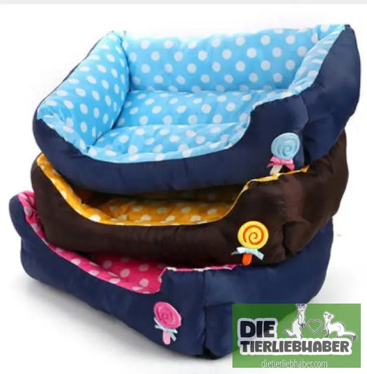 Warmes Hundebett - Flauschiger Liegeplatz für Hund Katzen F