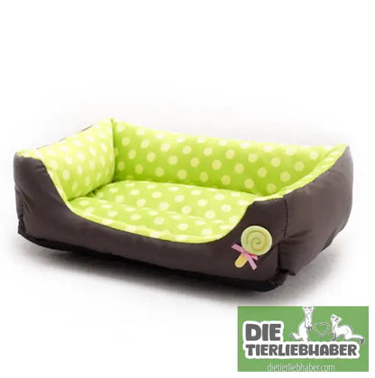 Warmes Hundebett - Green / L - Flauschiger Liegeplatz für Hund Katzen F