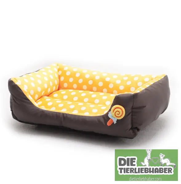 Warmes Hundebett - Orange / L - Flauschiger Liegeplatz für Hund Katzen F