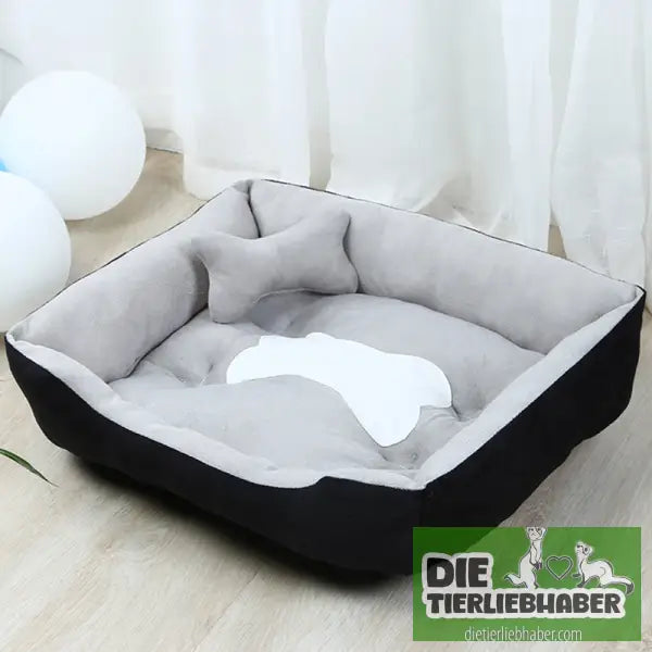 Weicher Teddy Hunde- und Katzenliegeplatz - Grey kennel / 50x40cm - Flauschiger Liegeplatz für Hund Katzen F