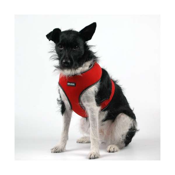 Pet-Star Softgeschirr für Hunde – Extra weich, verstellbar, Rot