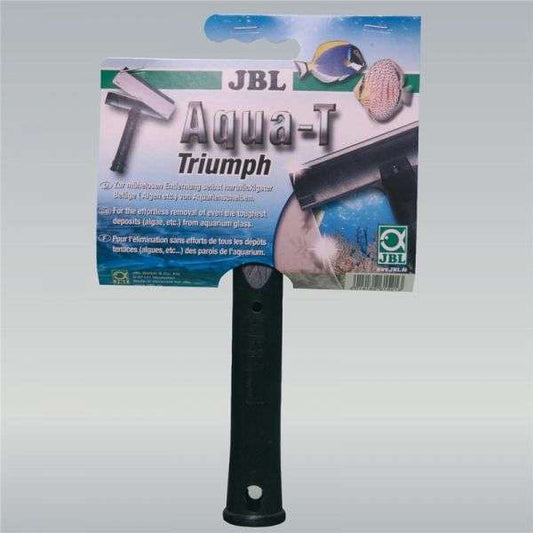 JBL Aqua-T Triumph Aquarium Scheibenreiniger mit 140 mm Edelstahlklinge und Gummischaber.